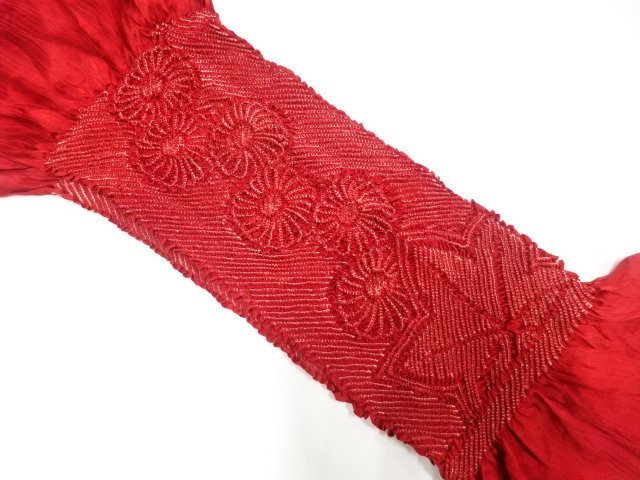 JAPANESE KIMONO / OBIAGE / SILK / SHIBORI